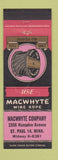 Matchbook Cover - Macwhyte Wire Rope St Paul MN