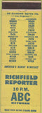 Matchbook Cover - Richfield Reporter ABC TV CA WEAR