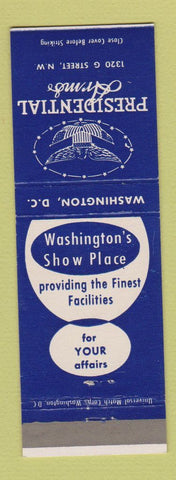 Matchbook Cover - Presidential Arms Washington DC