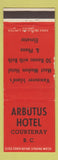 Matchbook Cover - Arbutus Hotel Courtney BC WEAR