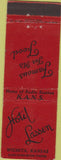 Matchbook Cover - Hotel Lassen Wichita KS