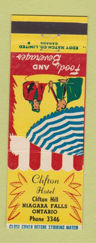 Matchbook Cover - Clifton Hotel Niagara Falls ON