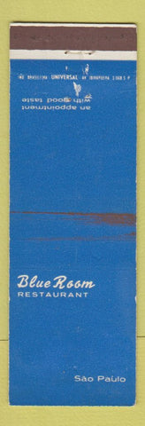 Matchbook Cover - Blue Room Restaurant Sao Paulo Brazil WEAR