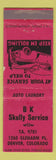 Matchbook Cover - BK Skelly oil gas Denver Colorado