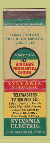 Matchbook Cover - Sylvvania Electric Radio Tubes Denver Colorado WEAR