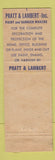 Matchbook Cover - Pratt & Lambert Paint Stevens Glass Brownsville TX