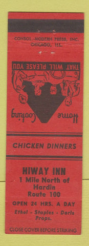 Matchbook Cover - Hiway Inn Hardin IL