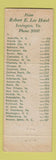 Matchbook Cover - Robert E Lee Hotel Lexington VA WEAR