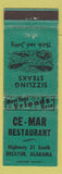 Matchbook Cover - Ce Mar Restaurant Decatur AL WEAR
