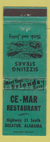 Matchbook Cover - Ce Mar Restaurant Decatur AL WEAR
