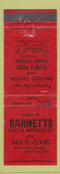 Matchbook Cover - Barnetts BBQ Ribs Esterbrook WEAR