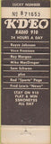 Matchbook Cover - DKEO San Diego County  Radio