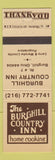 Matchbook Cover - Burghill Country Inn OH