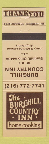 Matchbook Cover - Burghill Country Inn OH
