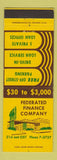 Matchbook Cover - Federated Finance Company