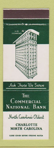 Matchbook Cover - Commercial National Bank Charlotte NC