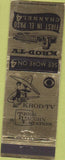 Matchbook Cover - KROD TV El Paso TX