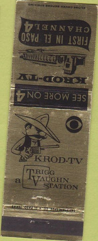 Matchbook Cover - KROD TV El Paso TX