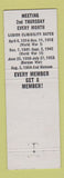 Matchbook Cover - American Legion Robbinsdale MN WEAR
