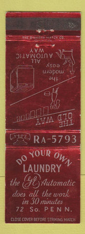 Matchbook Cover - GE Automatic Laundry Washer WEAR