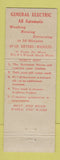 Matchbook Cover - GE Automatic Laundry Washer WEAR