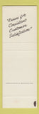 Matchbook Cover - The Continental Restaurant Saugus MA WEAR SAMPLE