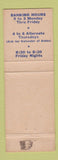 Matchbook Cover - Tri County State Bank Bowmanstown PA