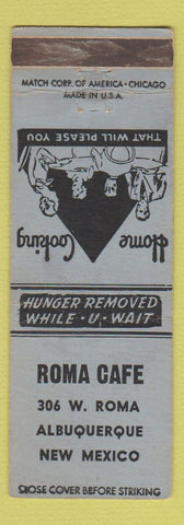 Matchbook Cover - Roma Cafe Albuquerque NM