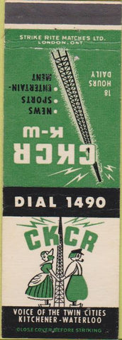 Matchbook Cover - CKCR Radio Kitchener Waterloo