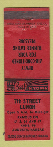 Matchbook Cover - 7th Street Lunch Augusta KS WORN