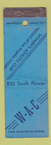 Matchbook Cover - Women's Athletic Club Los Angeles CA WEAR