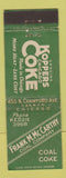 Matchbook Cover - Koppers Coke Coal Frank McCarthy Chciago IL