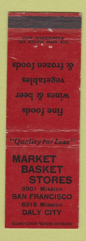 Matchbook Cover - Market Basket Stores Daly City San Francisco CA WEAR