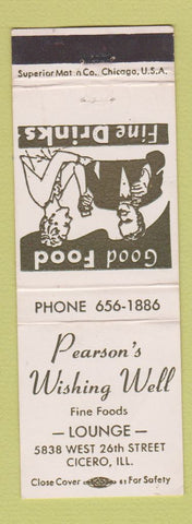 Matchbook Cover - Pearson's Wishing Well Cicero IL