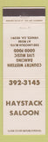Matchbook Cover - Haystack Saloon Venice CA