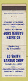 Matchbook Cover - Ed Smith Barber Shop Speedway IN WEAR