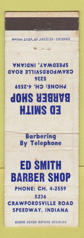 Matchbook Cover - Ed Smith Barber Shop Speedway IN WEAR