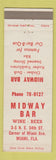 Matchbook Cover - Midway Bar Miami FL