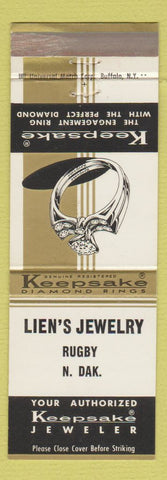 Matchbook Cover - Keepsake Diamond Rings Jien's Jewelry Rugby ND