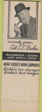 Matchbook Cover - Dickie's Fort Worth TX Sam Wright