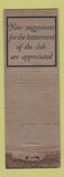 Matchbook Cover - Omaha Athletic Club NE WEAR