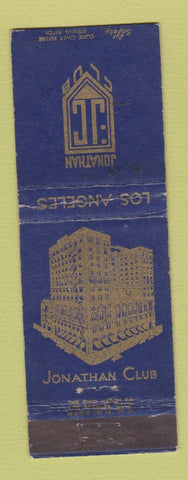 Matchbook Cover - Jonathan Club Los Angeles CA For Safety WEAR