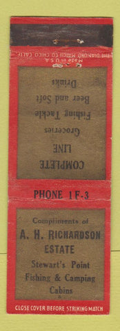 Matchbook Cover - AH Richardson Estate WEAR