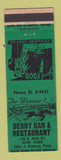 Matchbook Cover - Derby Bar Restaurant New York City