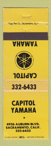 Matchbook Cover - Capitol Yamaha Motorcycles Sacramento CA WEAR