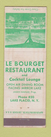 Matchbook Cover - Le Bourget Restaurant Lake Placid NY WEAR