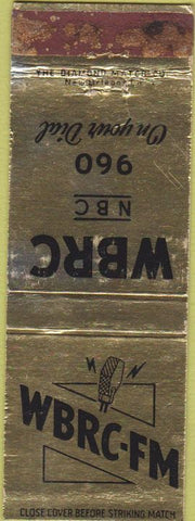 Matchbook Cover - WBRC Radio 960 NBC Birmingham AL
