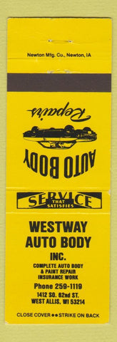 Matchbook Cover - Westway Auto Body West Allis WI