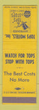 Matchbook Cover - Tops Motels