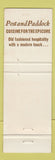 Matchbook Cover - Post and Paddock Restaurant Miami Beach FL WORN